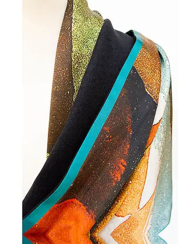 Scarves Fox and Chave Paul Klee Coral Composition Poshmina Stole £116.00