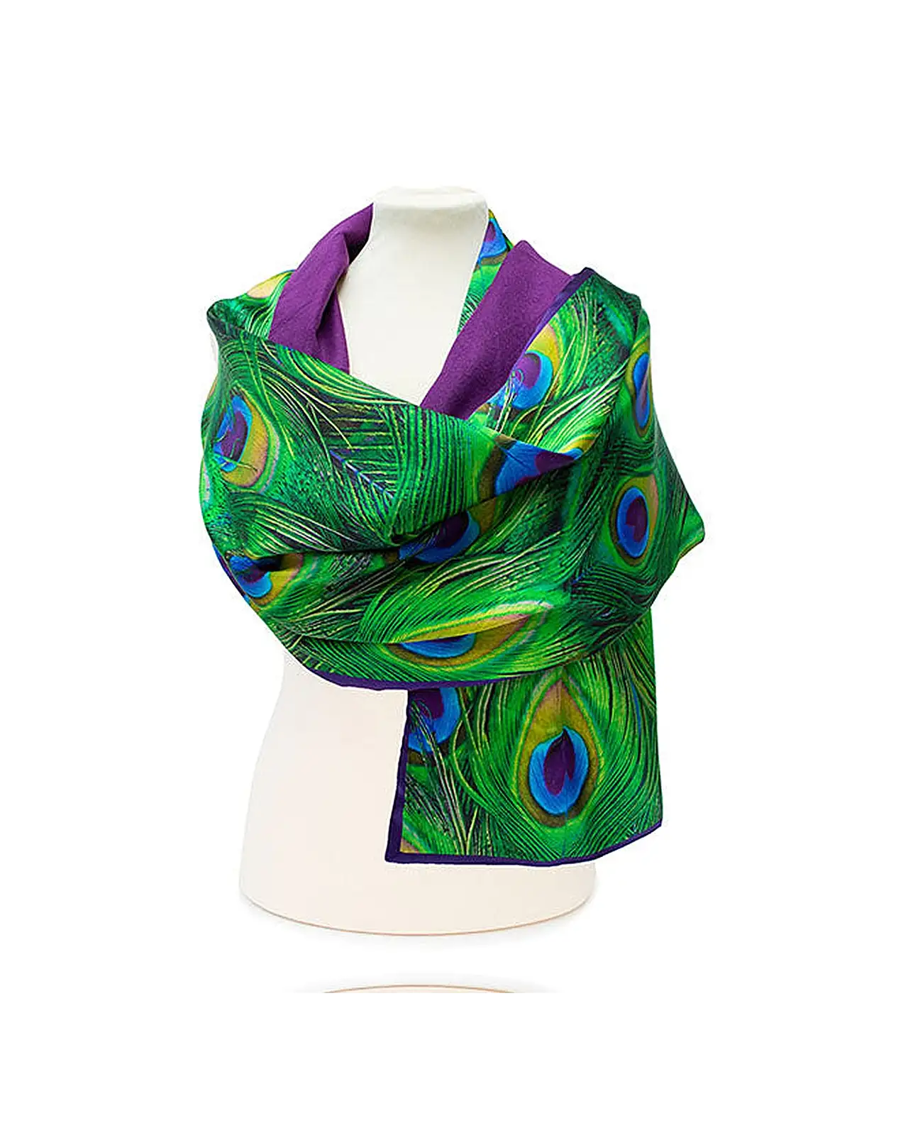 Scarves Fox and Chave Peacock Feathers Poshmina Stole £116.00