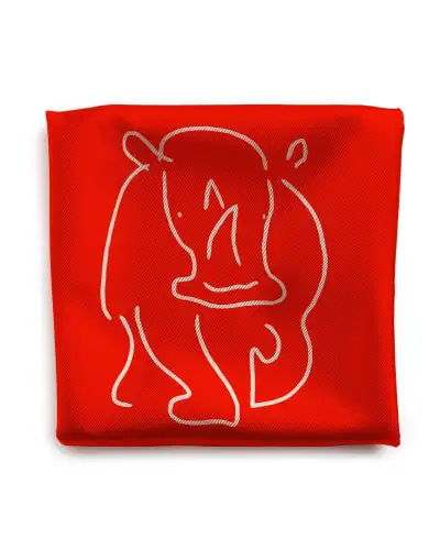 Scarves Fox and Chave The Jane Bristowe Rhino Silk Square £58.00