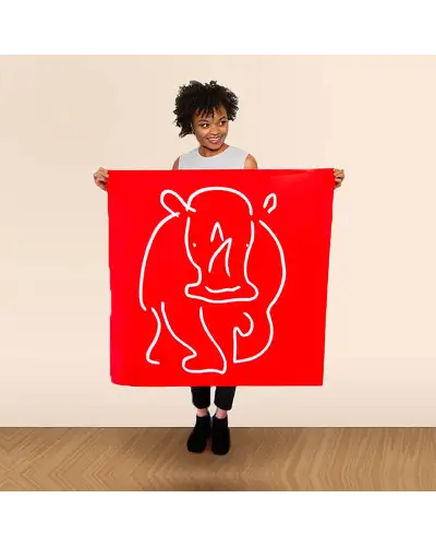 Scarves Fox and Chave The Jane Bristowe Rhino Silk Square £58.00