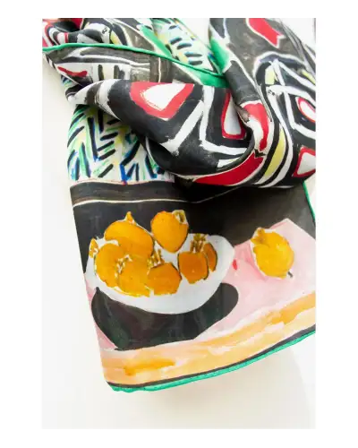 Scarves Fox and Chave Matisse Egyptian Curtain Silk Habotai Scarf £42.00