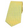 Silk Ties Soprano Ties Soprano Yellow With Small Blue Spots Silk Tie £21.00