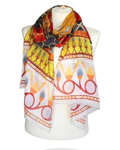 Scarves Fox and Chave Egyptian Lotus Flower Silk Habotai Scarf £50.00