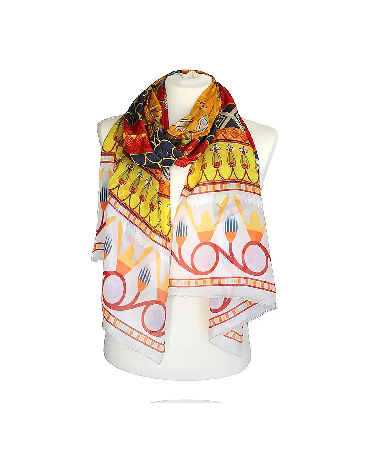 Scarves Fox and Chave Egyptian Lotus Flower Silk Habotai Scarf £50.00