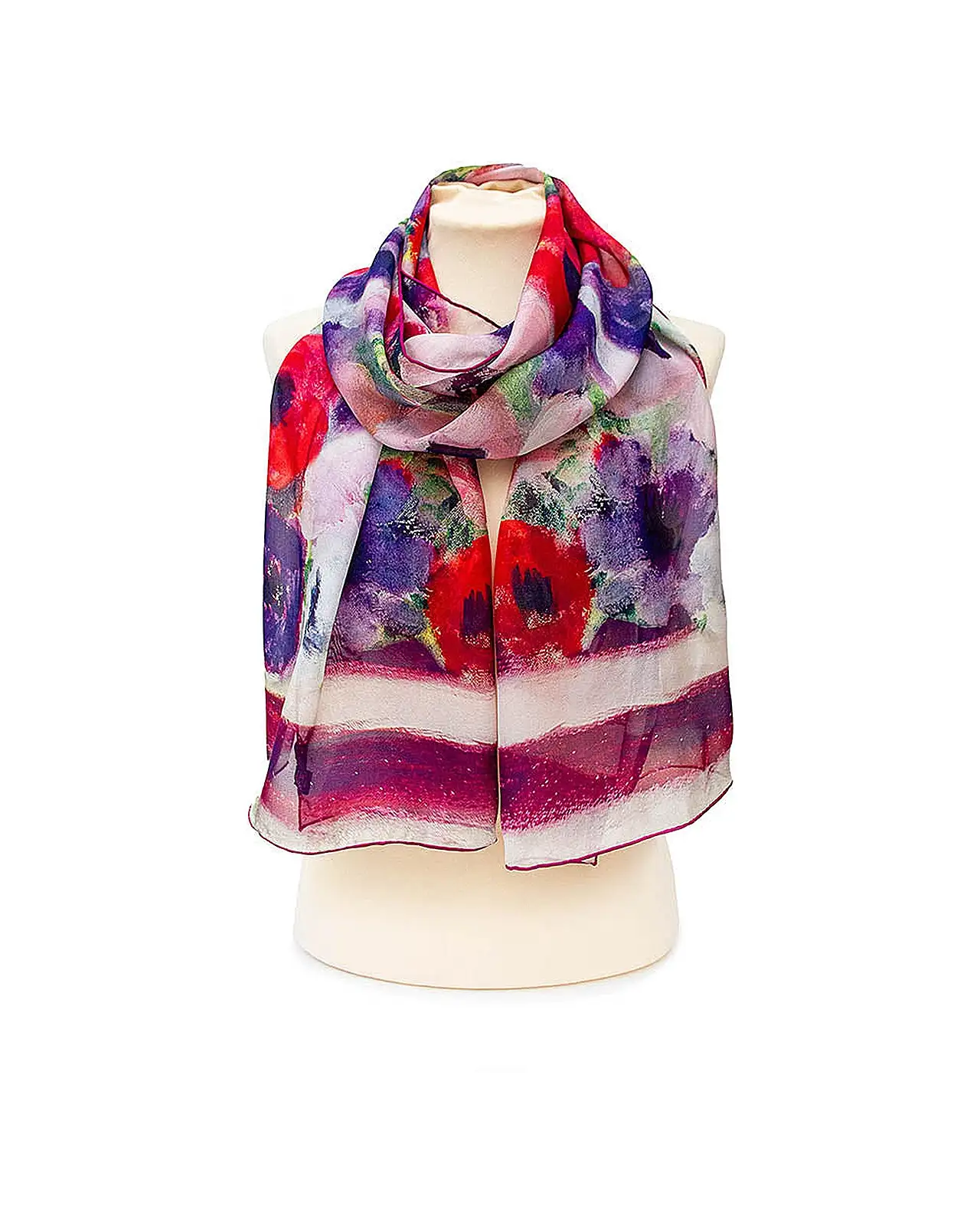 Scarves Fox and Chave Matisse Anemones Silk Chiffon Scarf £52.00