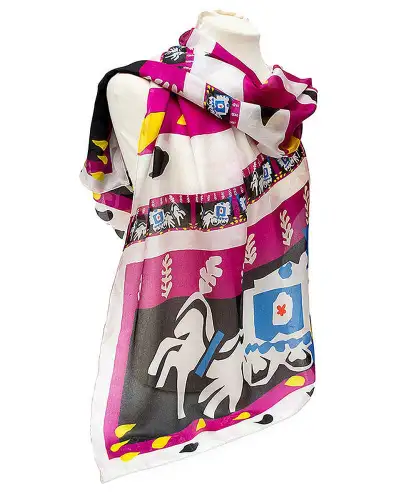 Scarves Fox and Chave Matisse Horse and Carriage Chiffon Scarf £52.00