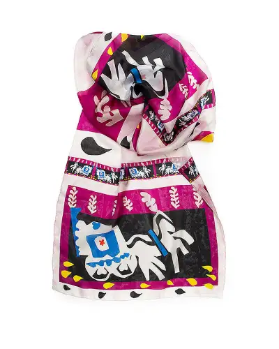 Scarves Fox and Chave Matisse Horse and Carriage Chiffon Scarf £52.00