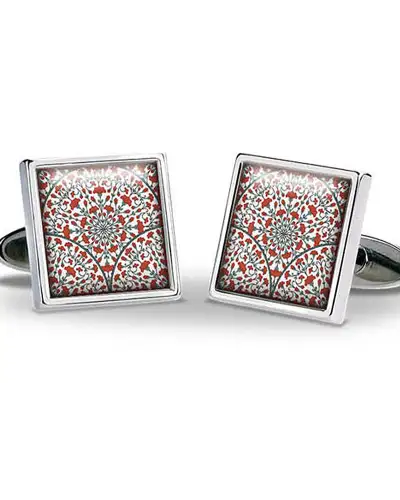 Others Fox and Chave Iznik Tile Red Cufflinks £29.00