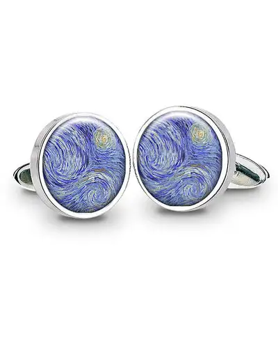 Others Fox and Chave Van Gogh Starry Night Cufflinks £29.00