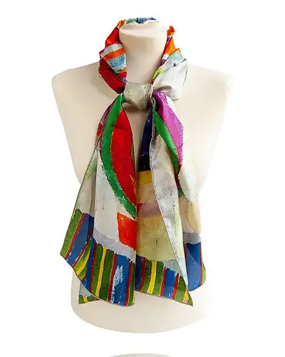 Scarves Fox and Chave Delaunay Still Life Silk Habotai Scarf £42.00