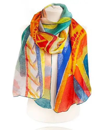 Scarves Fox and Chave Delaunay Eiffel Tower Silk Habotai Scarf £50.00