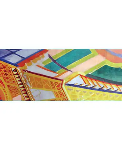 Scarves Fox and Chave Delaunay Eiffel Tower Silk Habotai Scarf £50.00