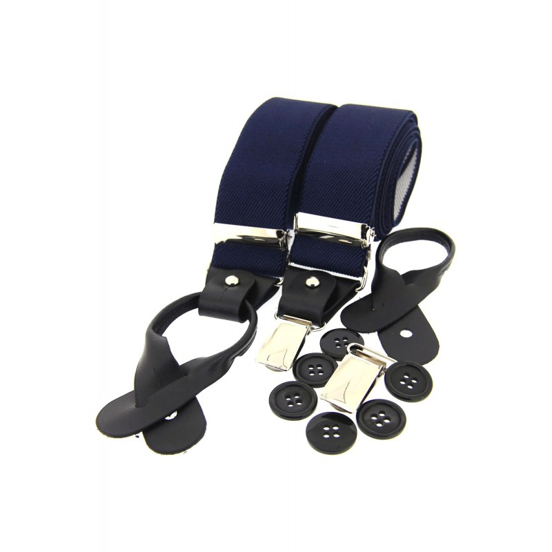 Braces Soprano Ties Soprano Navy 35Mm Leather End Braces £31.00