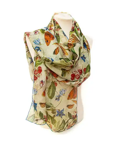 Scarves Fox and Chave Van Kessel Apple Blossom Chiffon Scarf £50.00