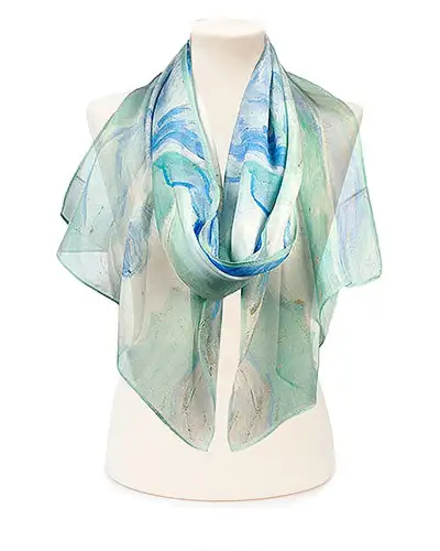 Scarves Fox and Chave Van Gogh Wheatfield Chiffon Scarf £52.00