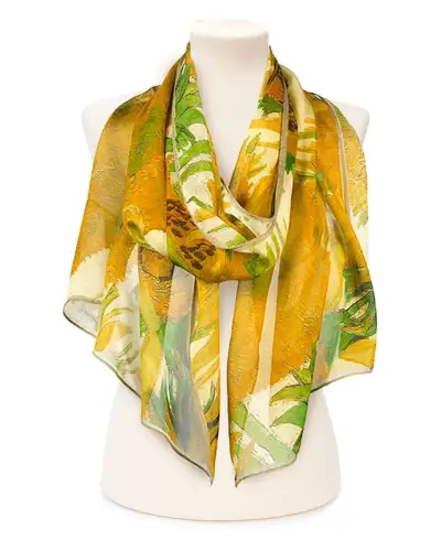 Scarves Fox and Chave Van Gogh Sunflowers Chiffon Scarf £52.00
