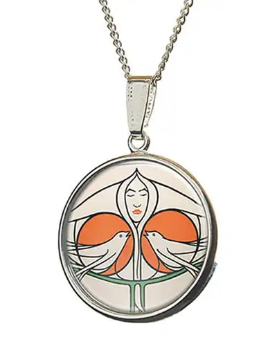 Pendants Fox and Chave Mackintosh Lady With Doves Pendant £23.00