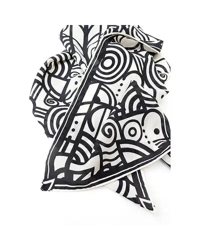 Scarves Fox and Chave Deco Scroll Crêpe De Chine Silk Scarf £45.00