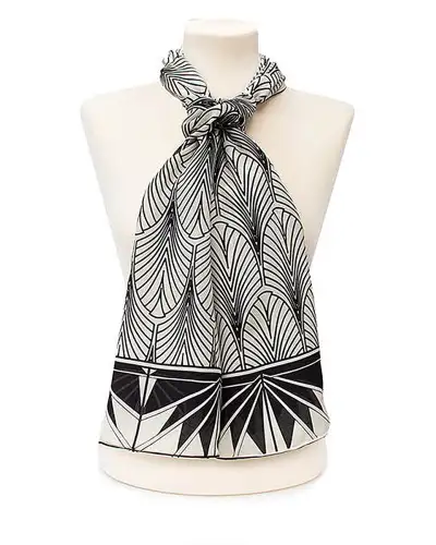 Scarves Fox and Chave Deco New York Crêpe De Chine Scarf £45.00