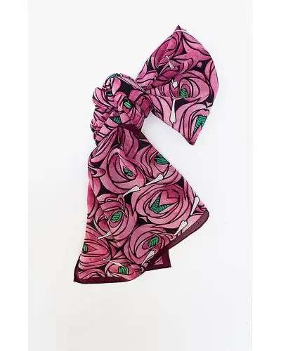 Scarves Fox and Chave Mackintosh Rose and Teardrop Crêpe De Chine Scarf £45.00