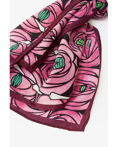 Scarves Fox and Chave Mackintosh Rose and Teardrop Crêpe De Chine Scarf £45.00