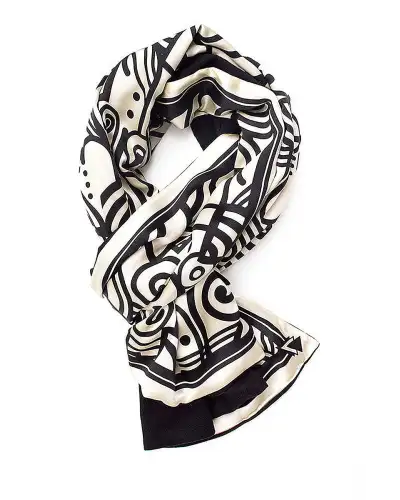 Scarves Fox and Chave Deco Scroll Poshmina Stole £116.00