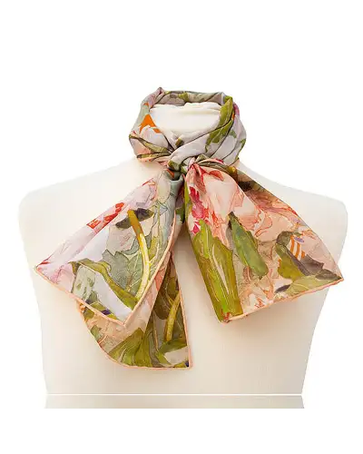 Scarves Fox and Chave Mackintosh Peony Silk Habotai Scarf £42.00