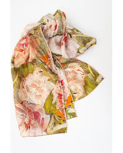 Scarves Fox and Chave Mackintosh Peony Silk Habotai Scarf £42.00