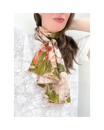 Scarves Fox and Chave Mackintosh Peony Silk Habotai Scarf £42.00