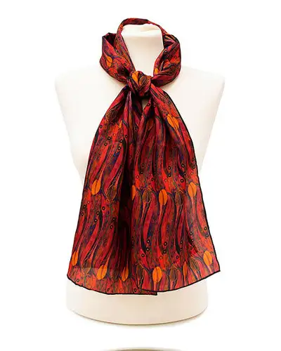 Scarves Fox and Chave Mackintosh Tulips Silk Habotai Scarf £42.00
