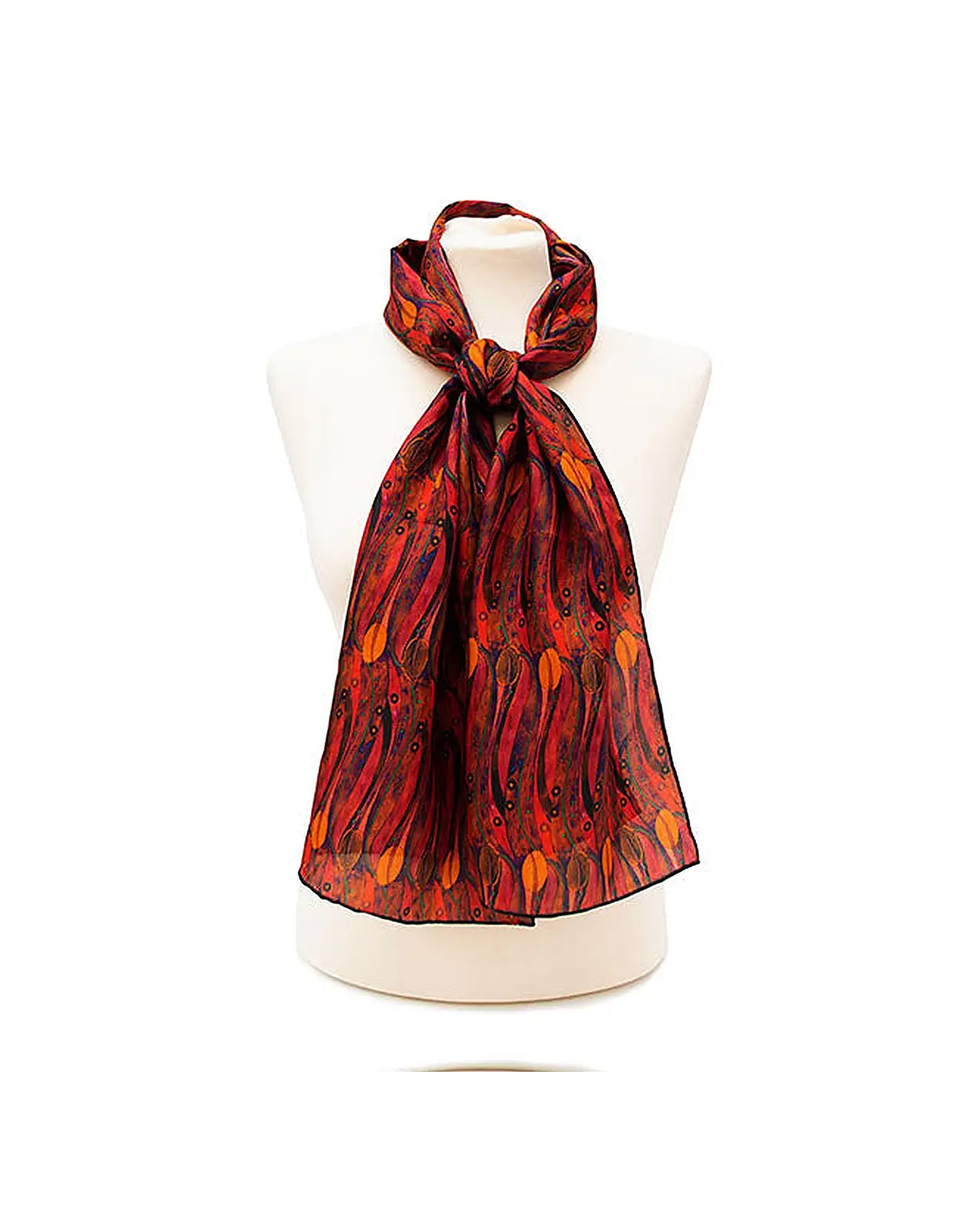 Scarves Fox and Chave Mackintosh Tulips Silk Habotai Scarf £42.00