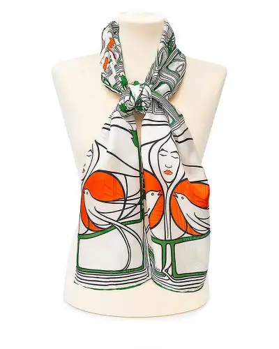 Scarves Fox and Chave Mackintosh Lady With Doves Silk Habotai Scarf £42.00