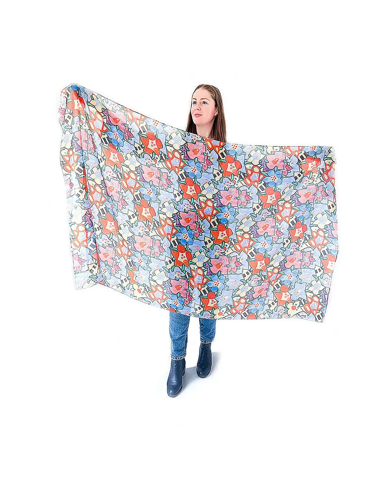 Scarves Fox and Chave Mackintosh Flowers Habotai Silk Wrap £45.00