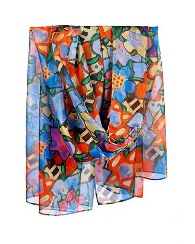 Scarves Fox and Chave Mackintosh Flowers Habotai Silk Wrap £45.00