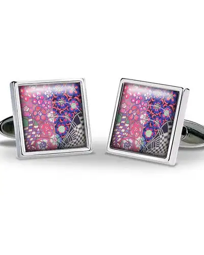 Others Fox and Chave Mackintosh Purple and Pink Cufflinks £29.00