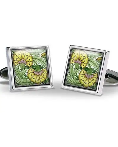 Others Fox and Chave De Morgan Flowers Yellow Cufflinks £29.00