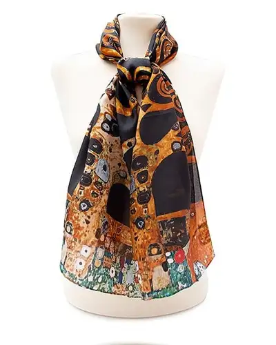 Scarves Fox and Chave Klimt Tree Of Life Silk Habotai Scarf £42.00