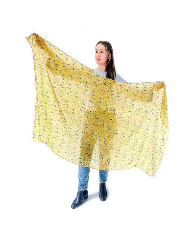 Scarves Fox and Chave Klimt Gold Habotai Silk Wrap £45.00