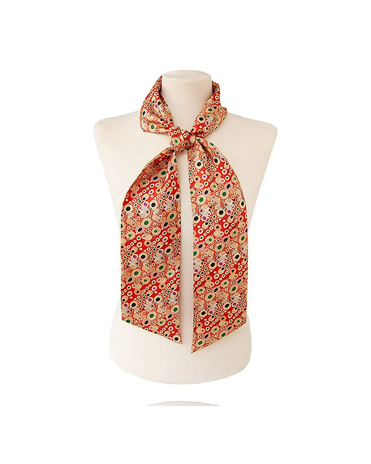 Scarves Fox and Chave Klimt Red Skinny Silk Scarf £27.00