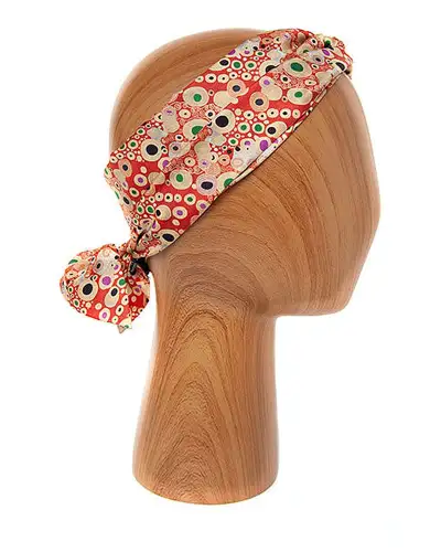 Scarves Fox and Chave Klimt Red Skinny Silk Scarf £27.00