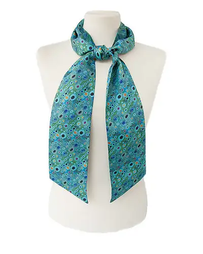 Scarves Fox and Chave Klimt Turquoise Skinny Silk Scarf £27.00