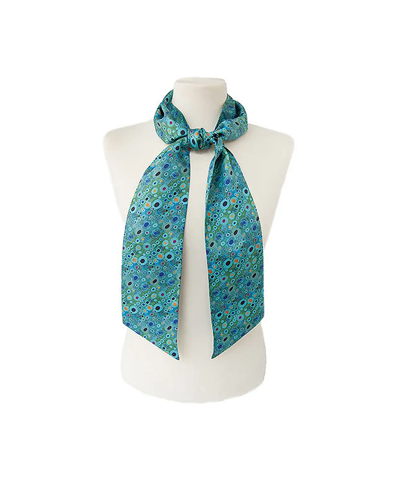 Scarves Fox and Chave Klimt Turquoise Skinny Silk Scarf £27.00
