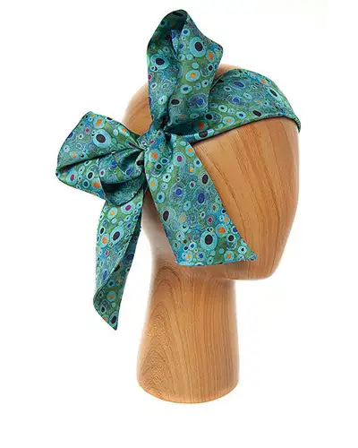 Scarves Fox and Chave Klimt Turquoise Skinny Silk Scarf £27.00