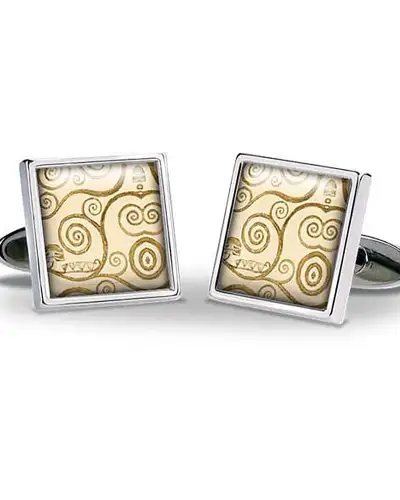 Others Fox and Chave Klimt Tree Of Life Gold Cufflinks £29.00