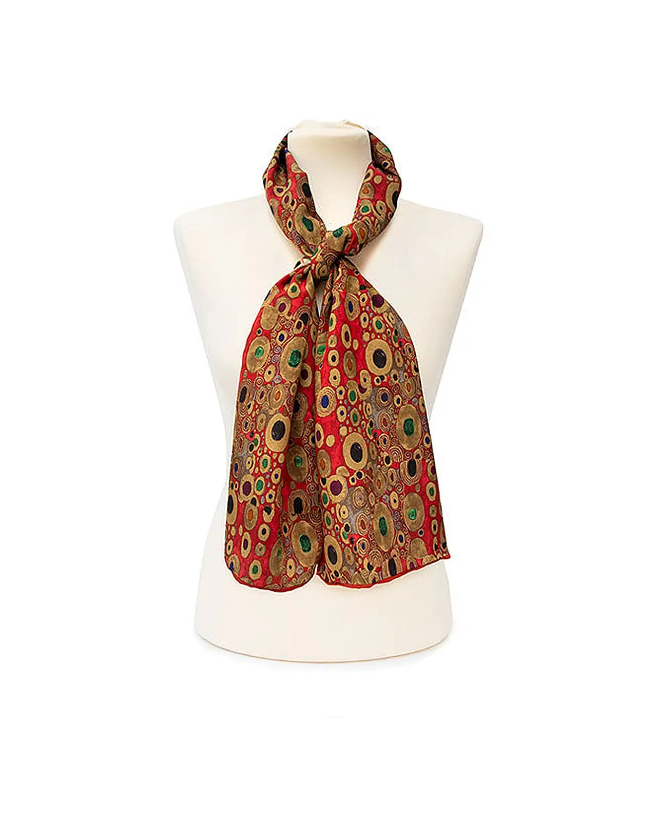 Scarves Fox and Chave Klimt Red Crêpe De Chine Scarf £45.00