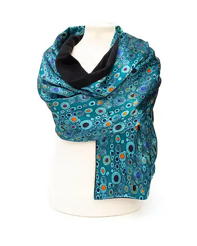Scarves Fox and Chave Klimt Turquoise Poshmina Stole £116.00