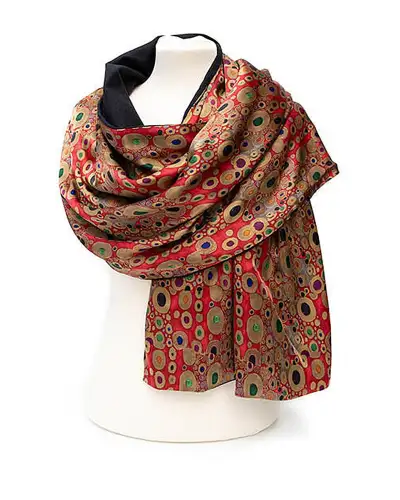 Scarves Fox and Chave Klimt Red Poshmina Stole £116.00