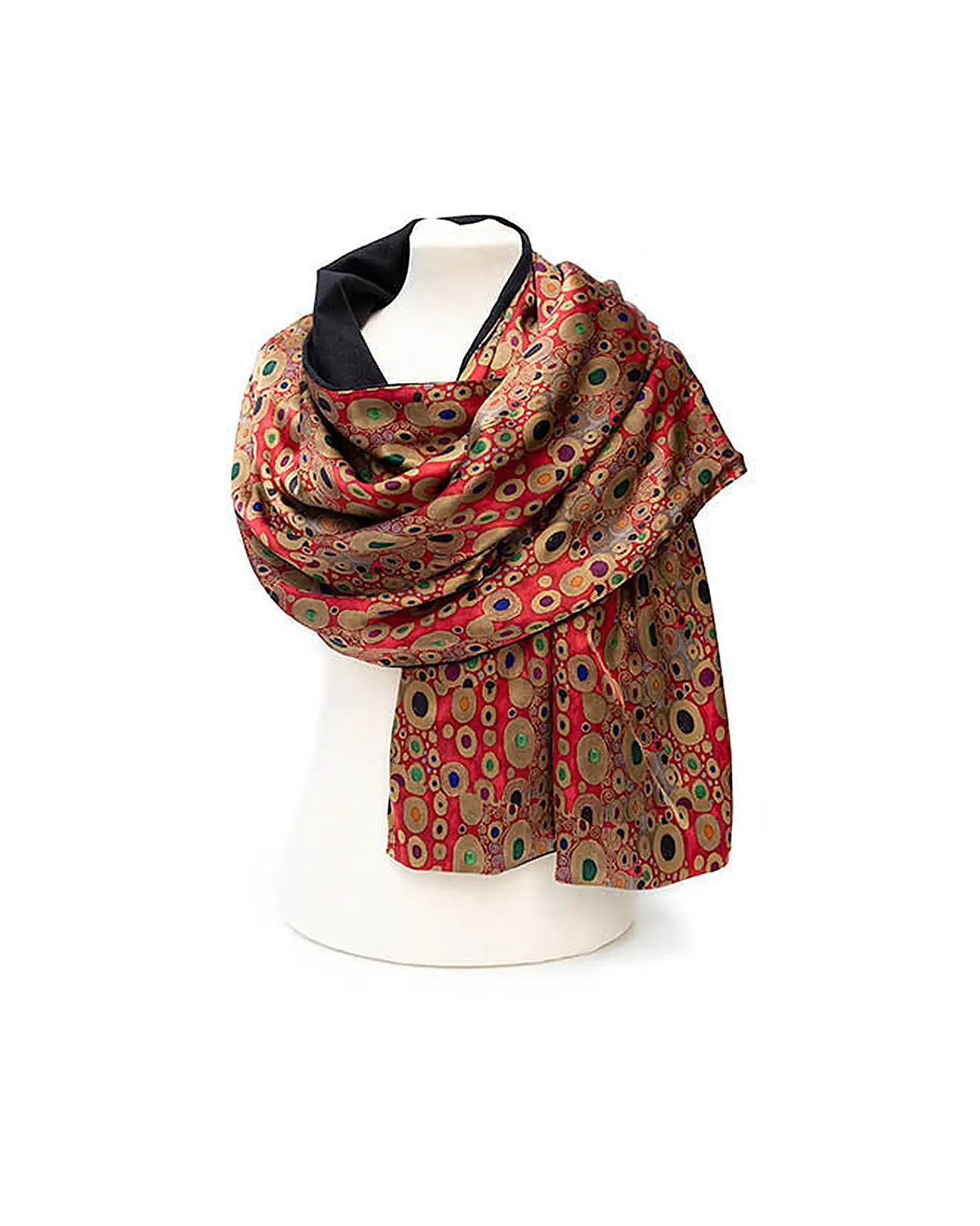 Scarves Fox and Chave Klimt Red Poshmina Stole £116.00