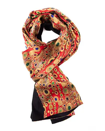 Scarves Fox and Chave Klimt Red Poshmina Stole £116.00