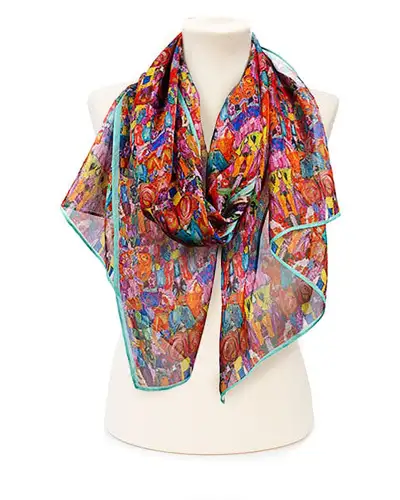 Scarves Fox and Chave Klimt Eugenia Chiffon Scarf £52.00